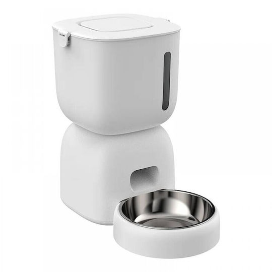PetWant F14-L Automatic Stainless Steel Feeder for Dog & Cat 3lt 29cm in White Color