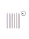 Mica Decorative Taper Candle Lilac 24cm 560g 6 Pieces