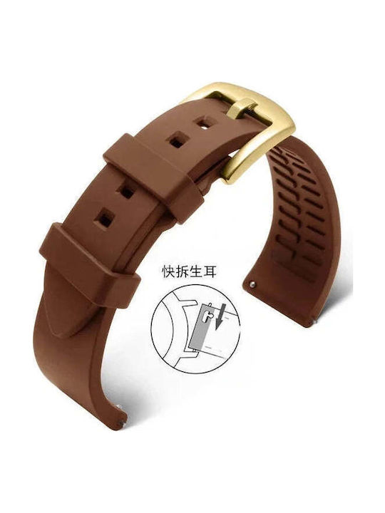 Rubber Strap Brown 20mm