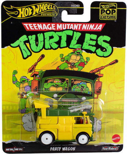 Hot Wheels Premium Car Pop Culture Teenage Mutant Ninja Turtles Party Wagon 3+ Years 1:64 For 3+ Years