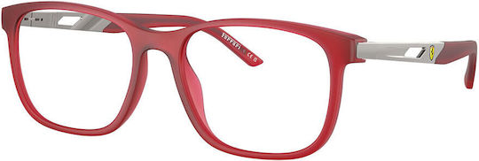 Ferrari Femei Plastic Rame Ochelari Roșu 8011U 519