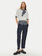 Women's Fabric Trousers with Elastic Slim Fit Desert Sky Heather