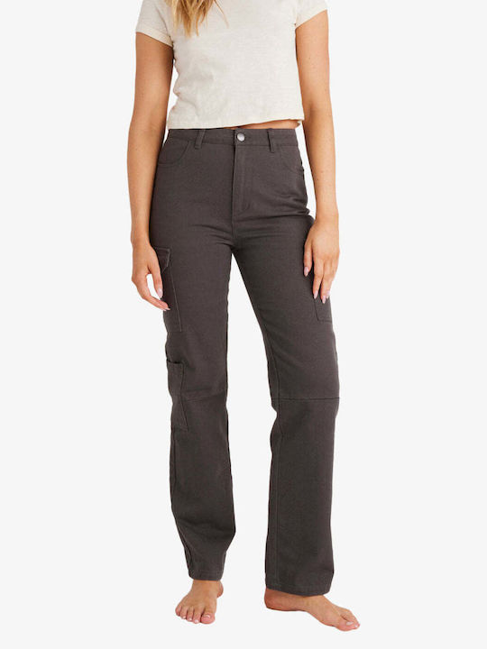 Wall To Wall High Waist Women's Jean Trousers Black Sands