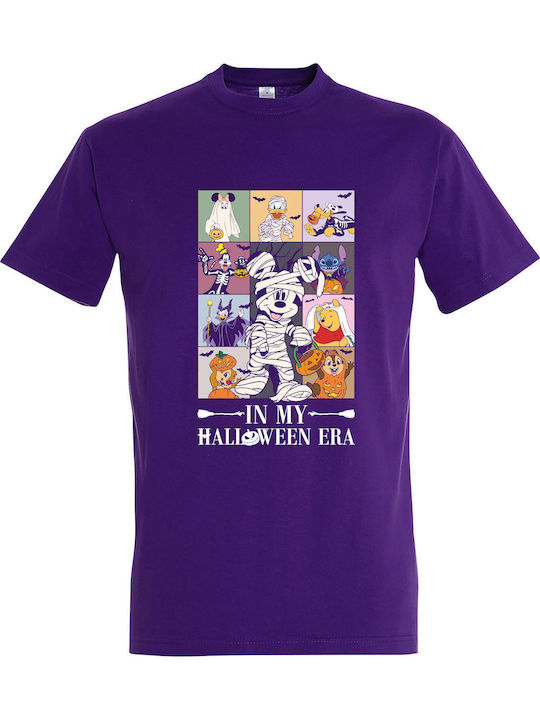 kirikoko Disney Friends In My Halloween Era T-shirt Purple Cotton