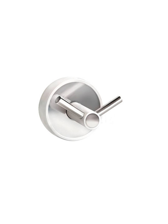 Karag Optimo-w 620299 Άγκιστρο Μπάνιου Διπλό με Βίδες Λευκό