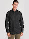 Long-sleeved Cotton Shirt Black
