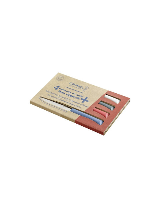 Opinel Μαχαίρια Steak από Ανοξείδωτο Ατσάλι 10.16cm 4τμχ