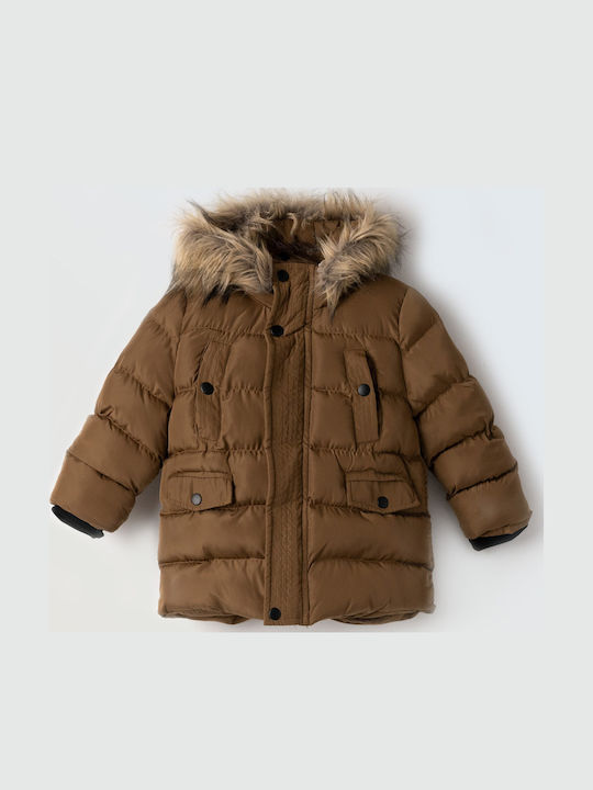 Kids' Casual Jacket with Hood Brown