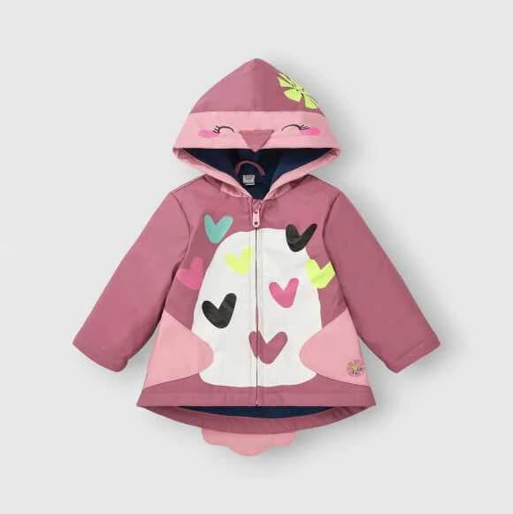 Tuc Tuc Waterproof Kids' Casual Jacket with Lining Hood Pink