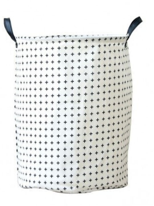 ecarla Children's Storage Basket made of Fabric Black/white Black 1pcs