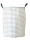 ecarla Children's Storage Basket made of Fabric Black/white Black 1pcs
