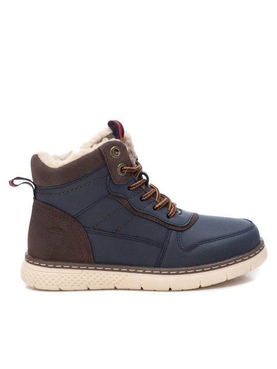 Xti Kids PU Leather Boots with Zipper Navy Blue