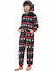 Pretty Lingerie Kinder Einteiliger Schlafanzug Winterlich Baumwoll Rot