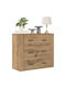 Wooden Chest of Drawers Coffee 80x33x70cm