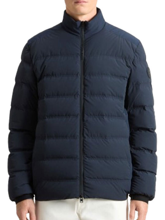 Woolrich Stretch Μπουφάν Puffer Melton Blue