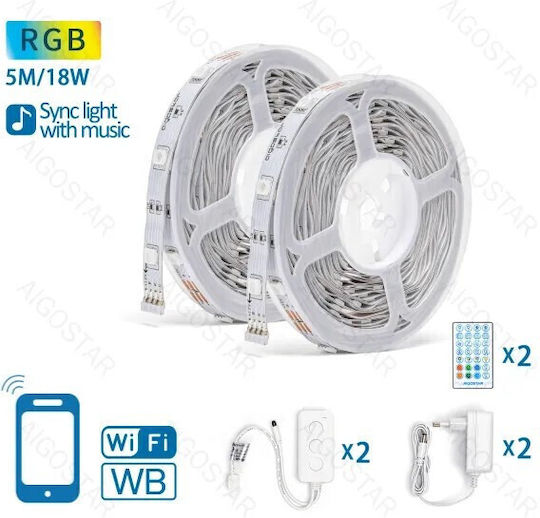 Aigostar Ταινία LED 12V RGB Φως 5m