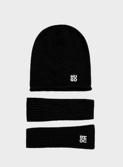 Sylan Beanie Feminin Căciulă Tricotat în culoarea Negru