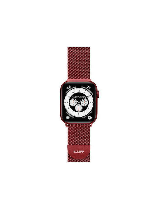Laut Stahl-Schlaufenarmband Apple Watch Serie 1-8 SE Ultra 38 40 41 mm Rot Laut Stahl-Schlaufenarmband Apple Watch Serie 1-8 SE Ultra 38 40 41 mm Rot