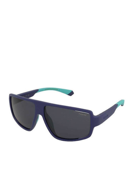 Polaroid Unisex Sonnenbrille mit Blau Kunststof...