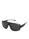 Polaroid Unisex Sonnenbrillen mit Schwarz Horn umrandetem Rahmen und Gray Polarisiertem Glas PLD7054/S O6W/M9