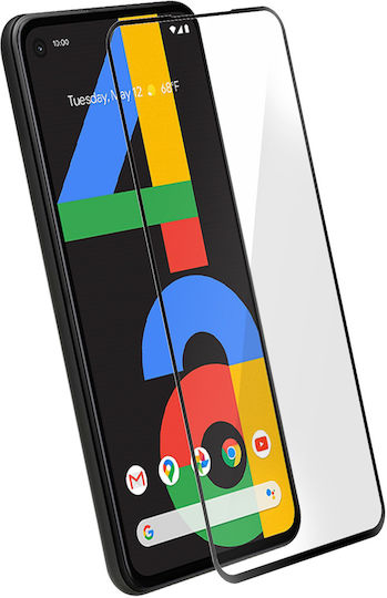 Panzerglas Displayschutz Google Pixel 4a 9H Fingerabdruckresistent Schwarzer Rand