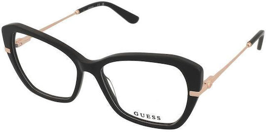 Guess Femei Rame Ochelari Ochi de pisică Negru GU50183 001