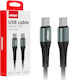 AMiO USB 2.0 Cable USB-C male - USB-C 60W Black 1m (03914)