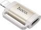 Hoco Μετατροπέας Lightning male σε USB-C female Γκρι 1τμχ