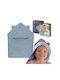 Lionelo Baby Hooded Towel Gray Sky 80x80cm