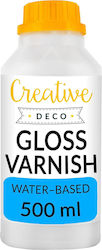 Creative Deco Glossy Acrylic Varnish 500 Ml Professional Water-based Surface Finish Permanent Clear Suitable Indoor Outdoor Use Ideal Decoupage Diy Creative Deco Glossy Acrylic Varnish 500 Ml Professional Water-based Surface Finish Permanent Clear Suitable Indoor Outdoor Use Ideal Decoupage Diy
