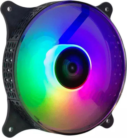 White Shark Comet Case Fan 120mm (1100rpm) with RGB Lighting and 4-Pin Molex Connection