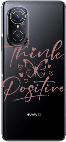 Huawei Nova 9 SE Think Positive Transparent Silicone TPU Case