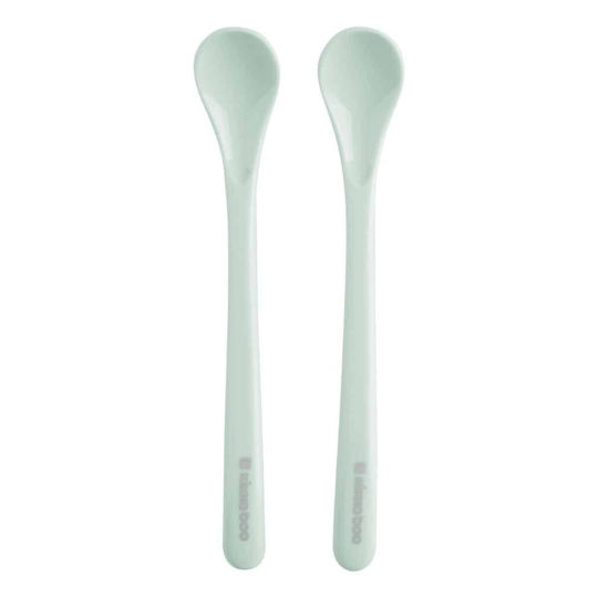 Kikka Boo Baby Set with Spoons Brighty made of Plastic for 6+ months Mint 2pcs