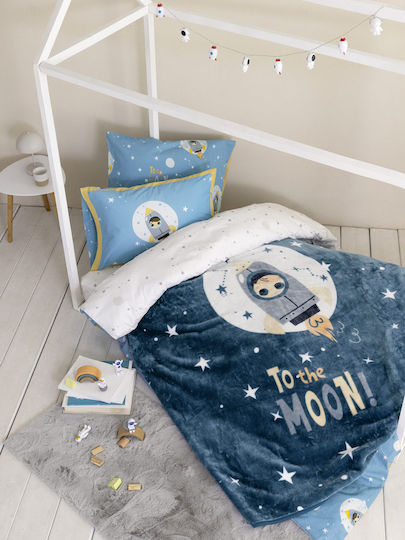 Nima Blanket Velvet To The Moon Blue 160x220cm Nima Blanket Velvet To The Moon Blue 160x220cm