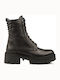 Leather Women's Ankle Boots Black
