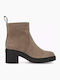 Leather Women's Ankle Boots Brown