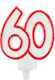 Birthday Candle Number 60 Red 8.5cm 36893 Tpster