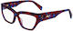 Liu Jo Femei Plastic Rame Ochelari Fluture Burg...