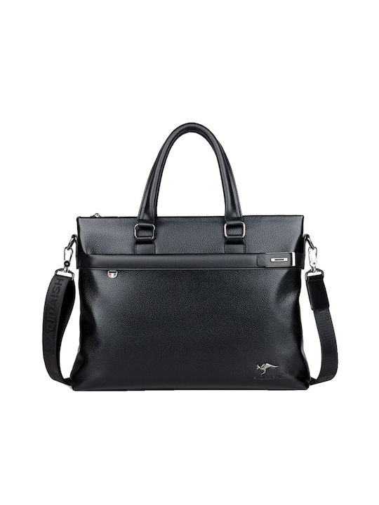 Leather Men's Briefcase Black