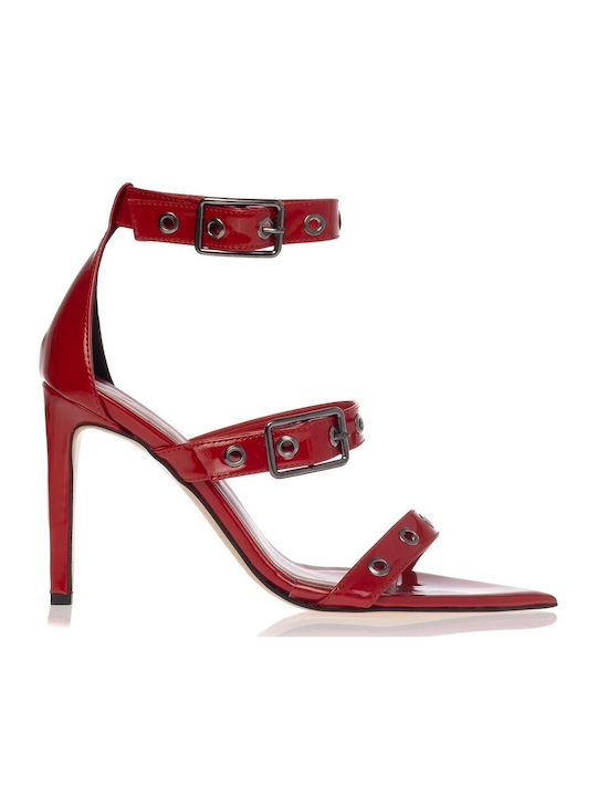 Leather Sandals Red