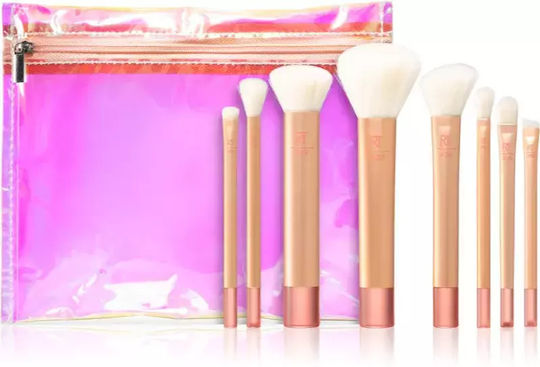 Real Techniques Σετ με Πινέλα Μακιγιάζ για Contouring από Συνθετική Τρίχα Wanderer Mini Travel 8τμχ