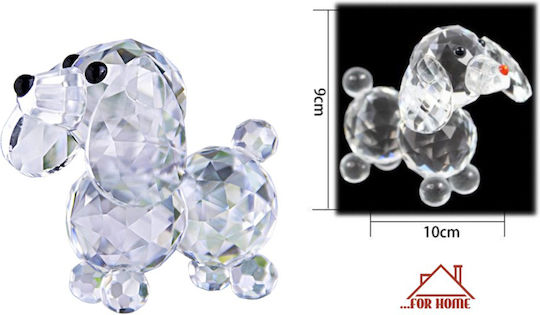 ForHome Διακοσμητικό Σκυλάκι από Κρύσταλλο 10x9x9cm