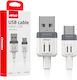 AMiO USB 2.0 Кабел USB-C Мъжки - USB-A Бял 1м 03905