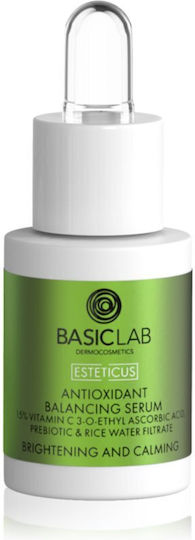 BasicLab Serum cu Acțiune Antioxidantă de Strălucire pentru Față cu Vitamina C 15ml