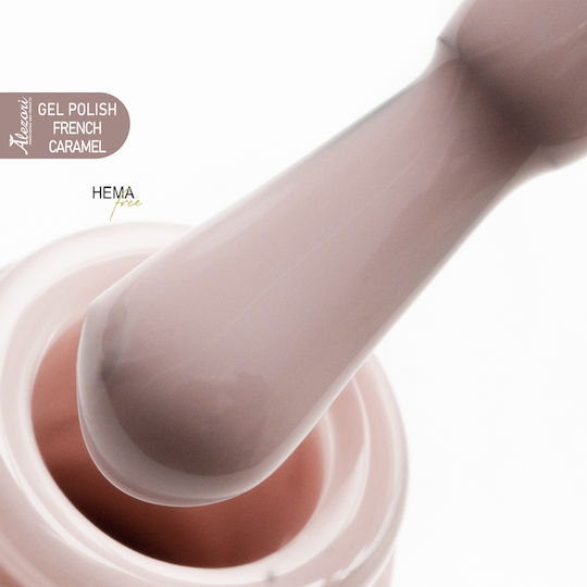 Alezori French Semipermanent Lac de Unghii Caramel Hema Free 15ml 1buc