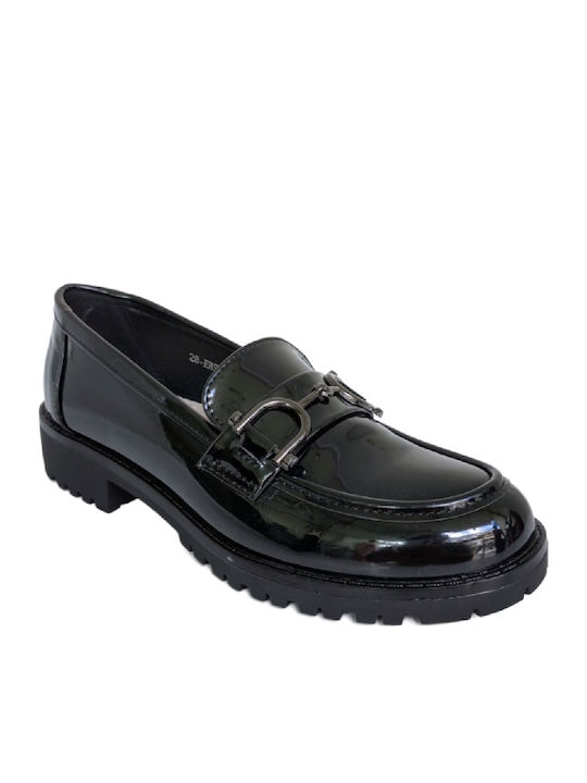 Λουστρίνι Γυναικεία Loafers σε Μαύρο Χρώμα