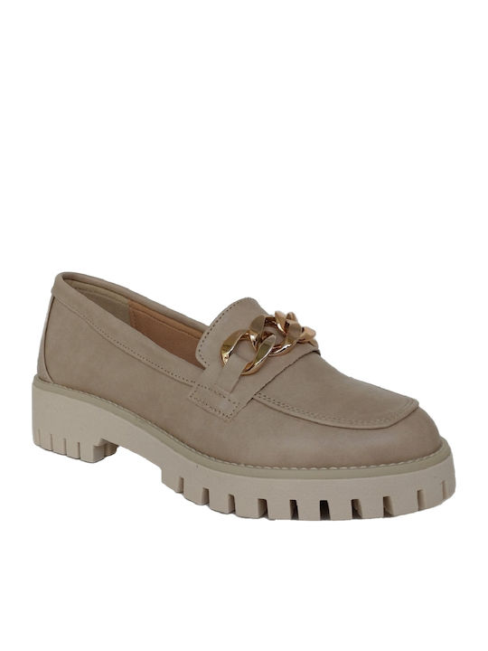 Damen Loafers in Beige Farbe