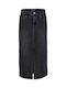 Denim Maxi Fustă Black
