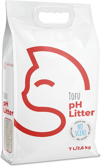 Kitties Φυτική Άμμος Γάτας Tofu χωρίς Άρωμα 2.6kg / 7lt