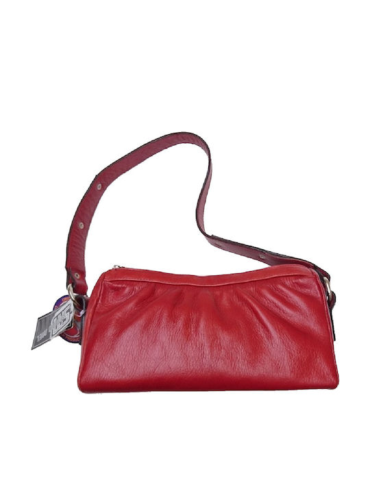Leather Women's Bag Shoulder Red